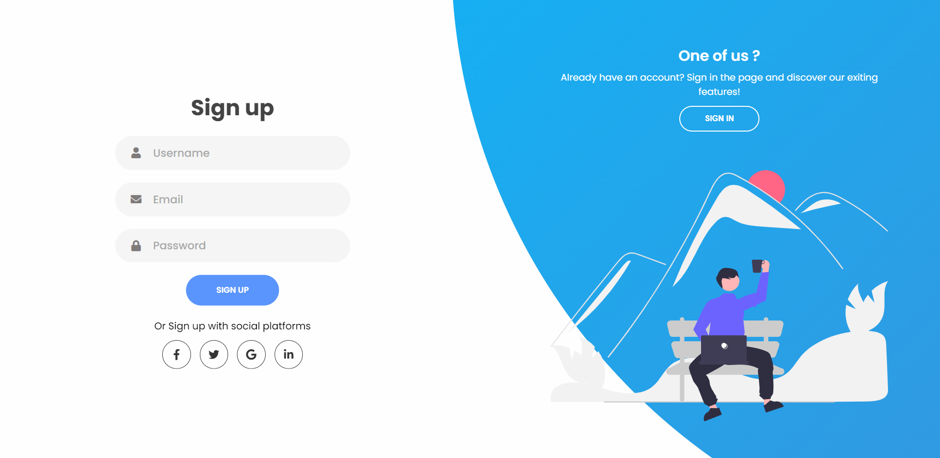 login page